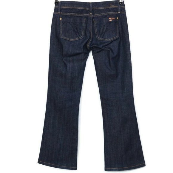 Fidelity Lotus Boot Flare Jeans‎ Low Waist Stretch Dark 27 34 - Picture 1 of 12
